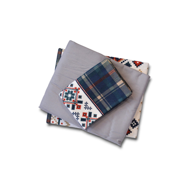 Комплект постільної білизни First Choice Flanel Nature Navy Blue полуторний 160×220 см