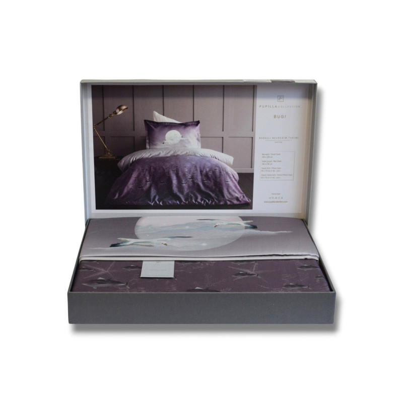 Комплект постільної білизни Pupilla Digital Satin Bugi 41695, 160х220 см