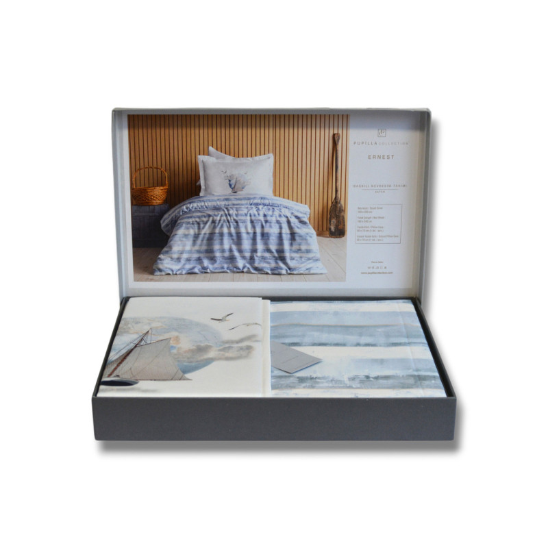 Комплект постільної білизни Pupilla Digital Satin Ernest 41697, 1,5-спальний