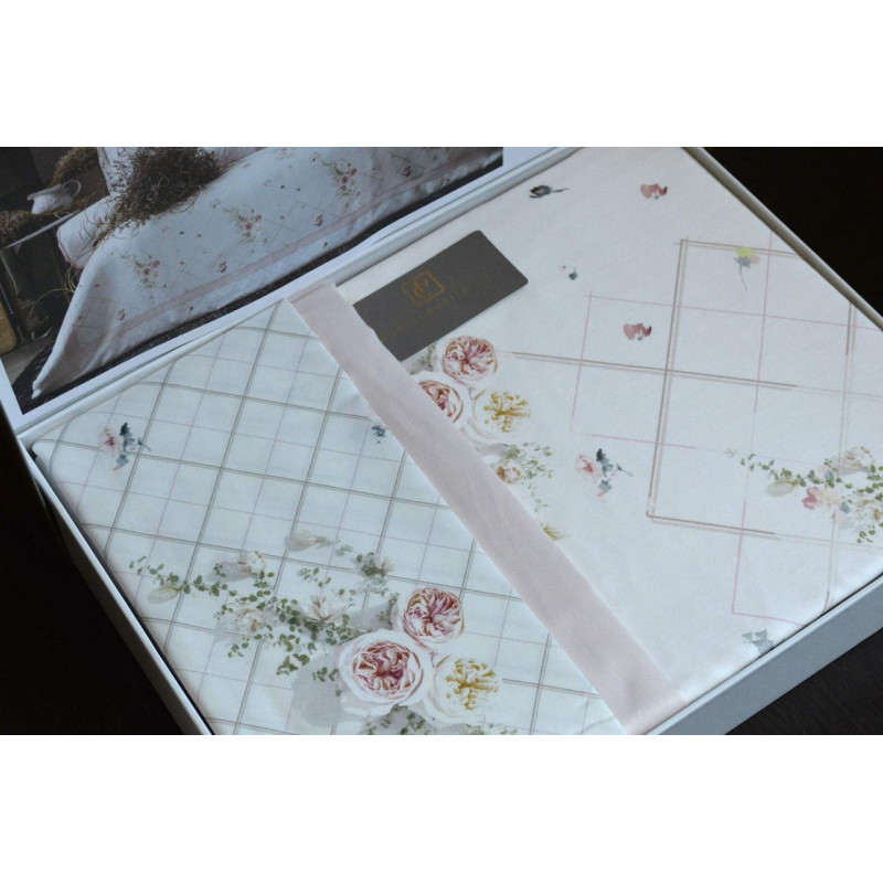 Комплект постільної білизни Pupilla Digital Satin Santorini KR41703 сімейний