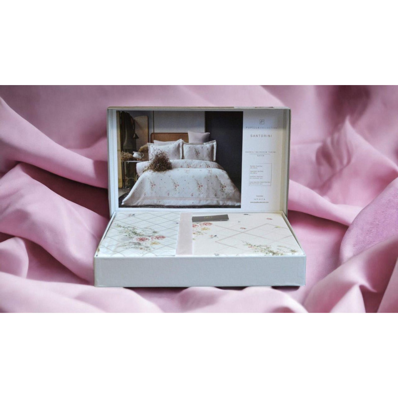 Комплект постільної білизни Pupilla Digital Satin Santorini KR41703 сімейний