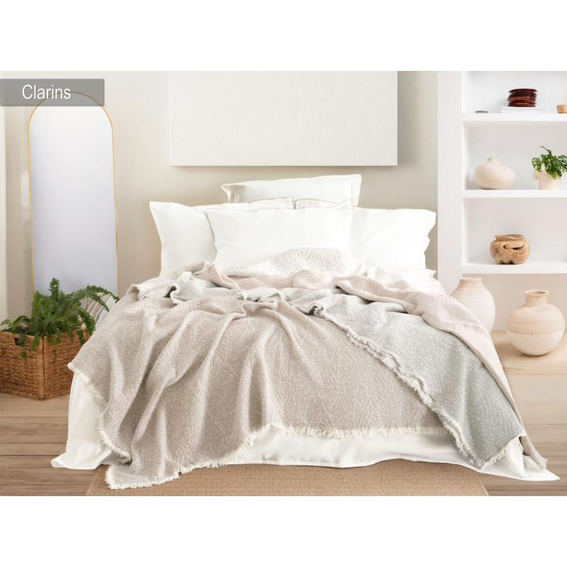Комплект постільної білизни з покривалом Pupilla Clarins 41706 Євро, бежевий