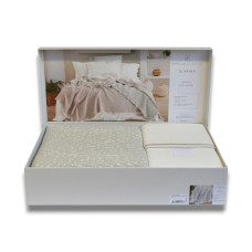 Комплект постільної білизни з покривалом Pupilla Clarins KR41708 Євро, м’ятний