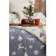 Покривало Saheser Merry муслінове новорічне 240х260 см, Navy Blue