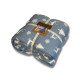 Покривало Saheser Merry муслінове новорічне 240х260 см, Navy Blue
