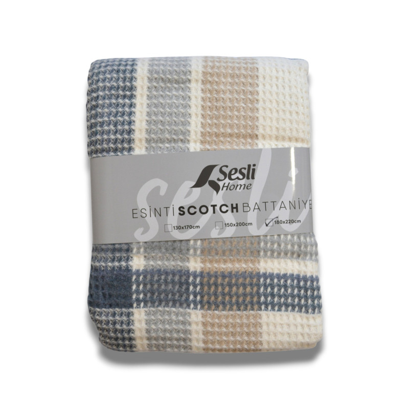 Плед-покривало Sesli Scotch 15316-G 180х220 см