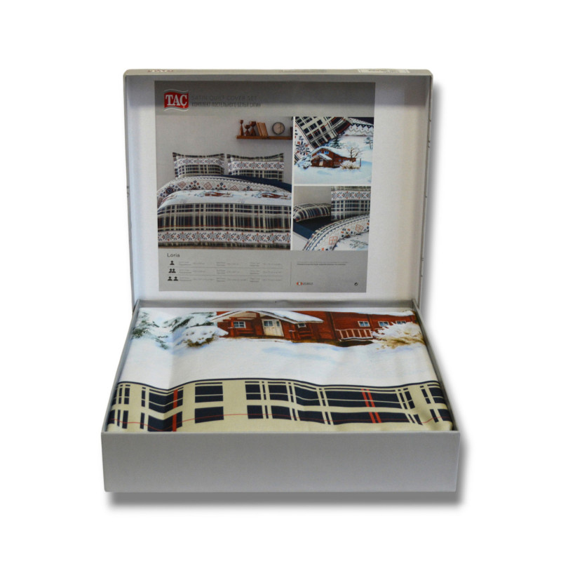 Комплект постільної білизни TAC Satin Loria 41714 Євро