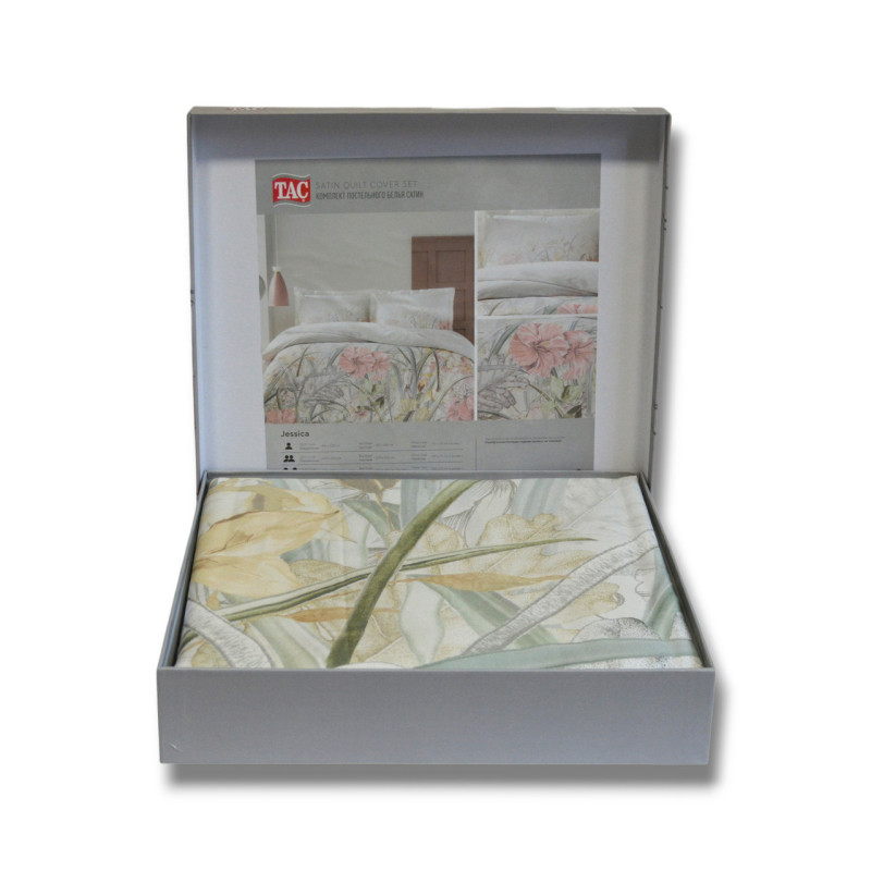 Комплект постільної білизни TAC Satin Jessica 41716 Євро