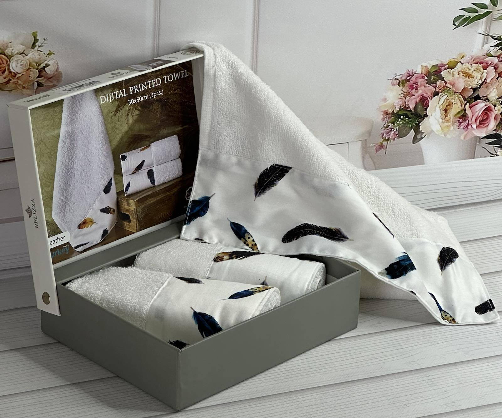Belizza Feather 30х50см., махрові кухонні рушники. (80374)