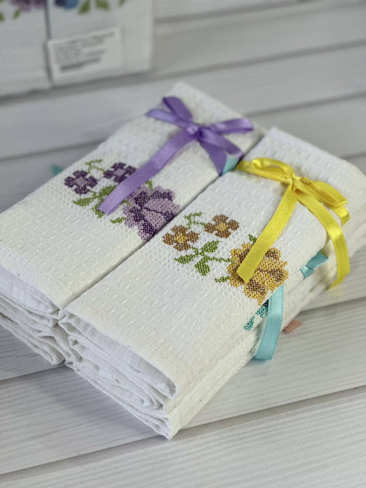 Suvari Bantik beyaz вафельні рушники 40х60см., 6 шт/уп (60003)