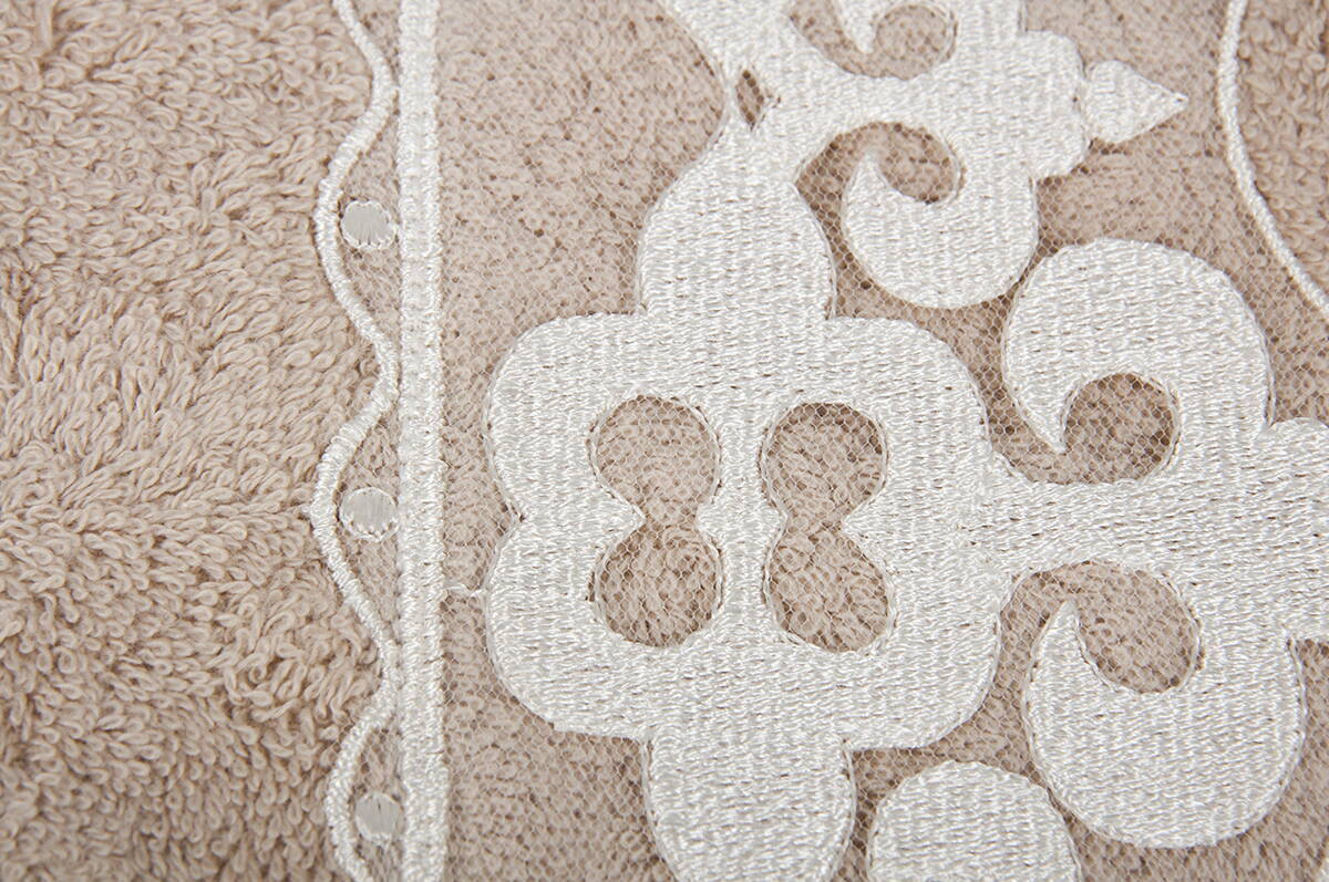 Рушник бамбуковий Maxstyle - Damask кавовий 50*90