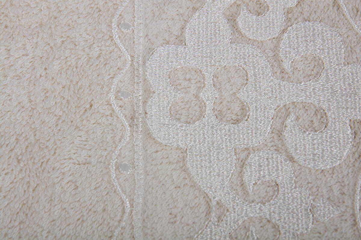 Рушник бамбуковий Maxstyle - Damask кремовий 50*90
