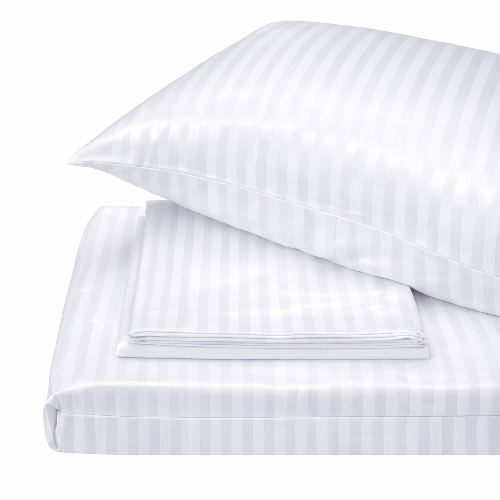 Комплект постільної білизни SoundSleep Stripe сатин-страйп євро 200х220 см білий (93838825)