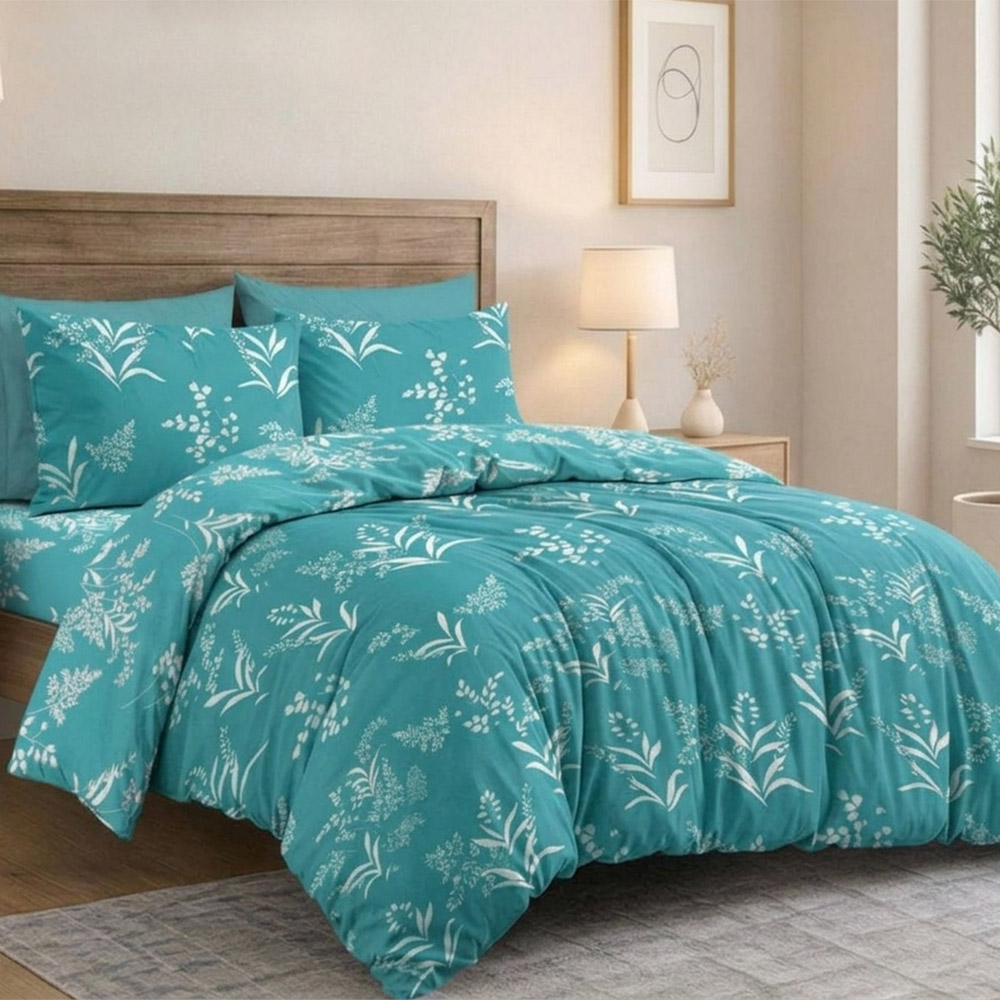 Наволочка SoundSleep Flore Turquise бязь-голд 50х70 см бірюзовий з принтом (2800005186031)