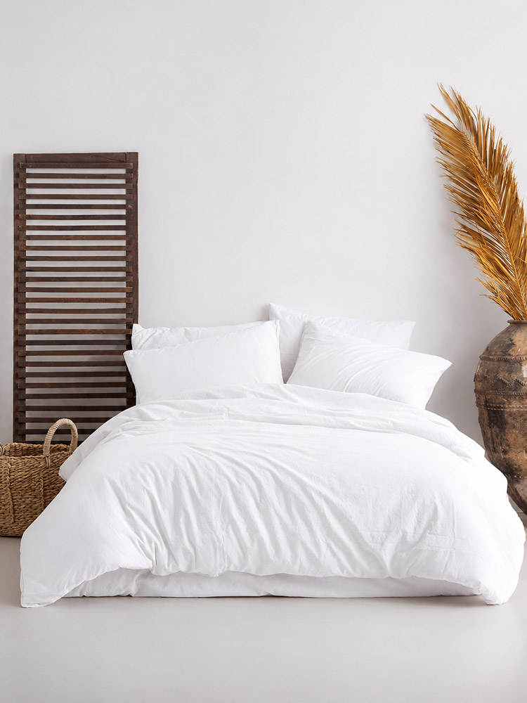 Комплект постільної білизни SoundSleep Stonewashed Ephesus white Євро 200×220 см (2800005241402)