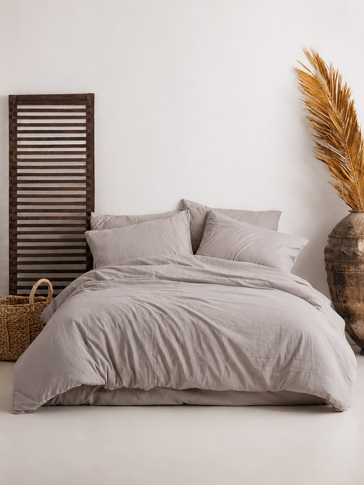 Комплект постільної білизни SoundSleep Stonewashed Ephesus opal grey Євро 200×220 см (2800005241426)