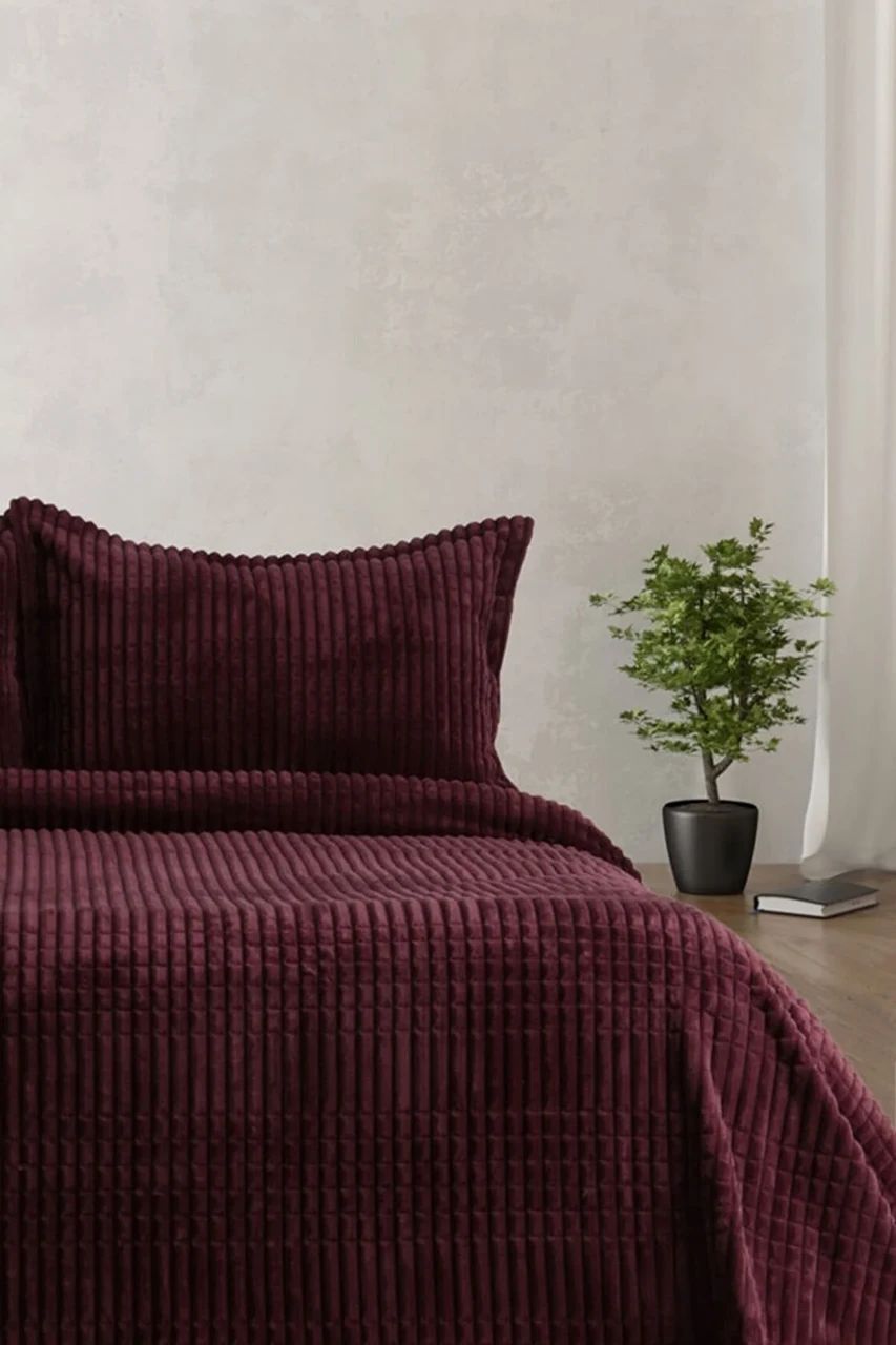 Покрывало с наволочками Merinos Modern Line 220×240 см. Фиолетовый