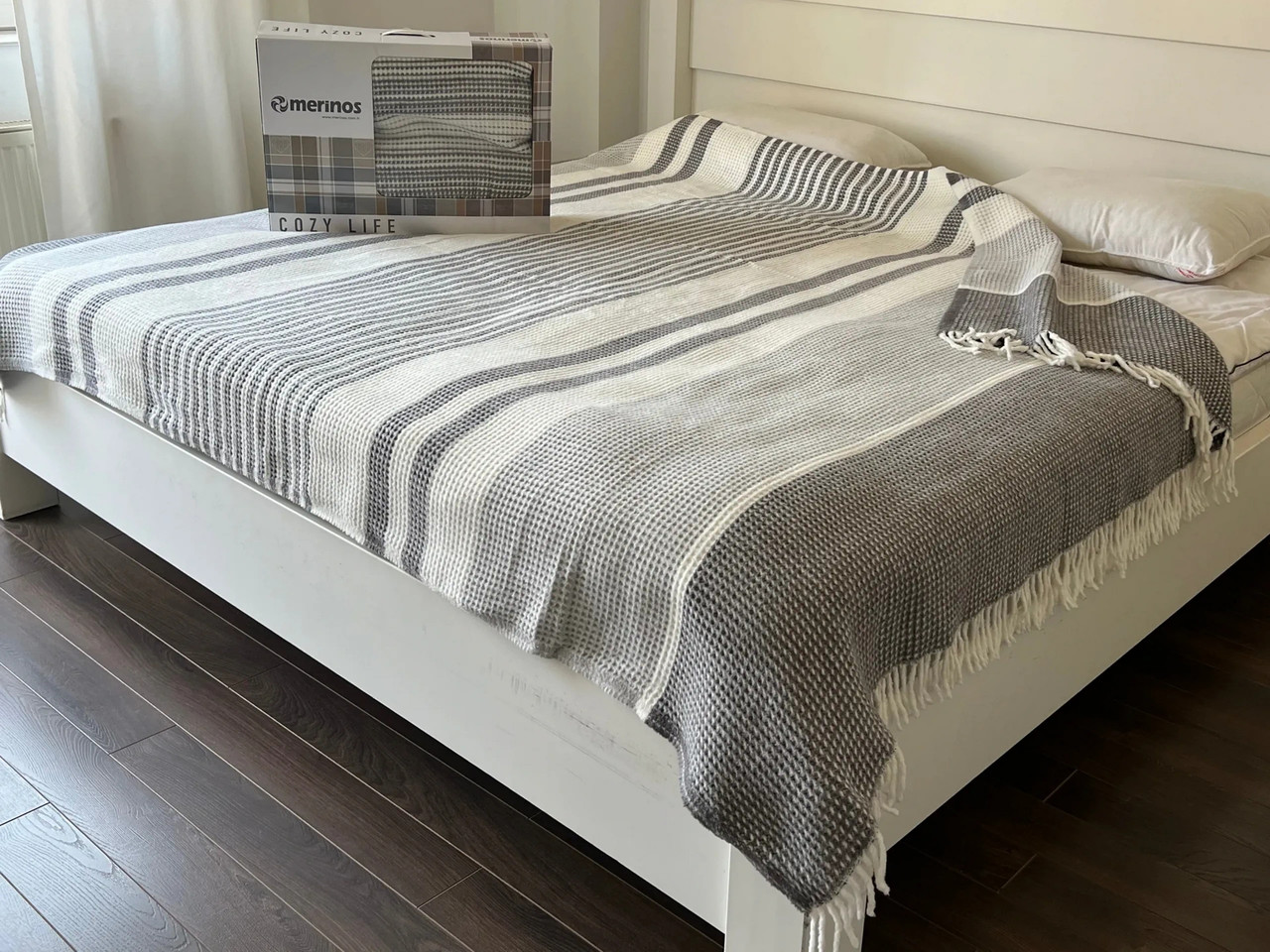 Плед Merinos Skoc 180 x 220 см Selay Gri