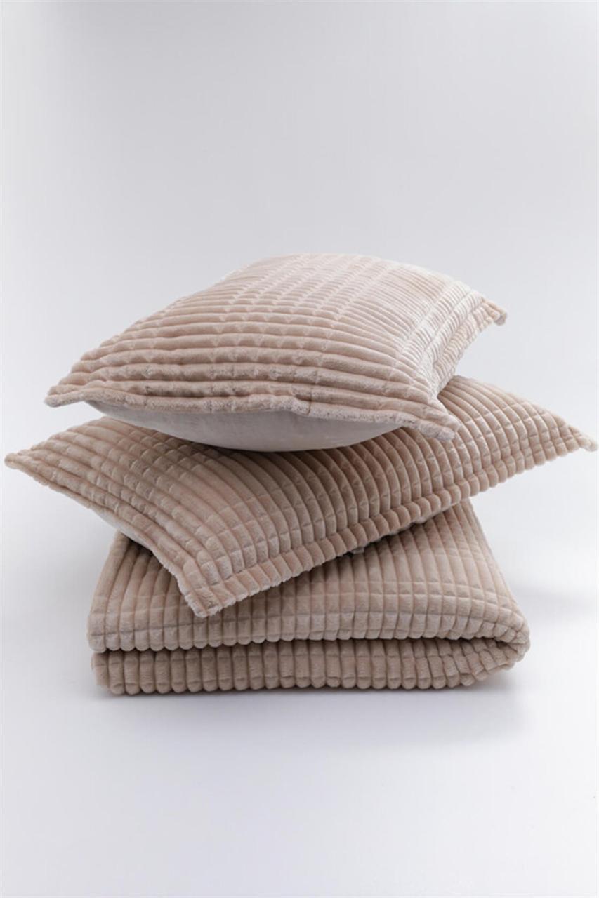 Покрывало с наволочками Merinos Modern Line 220×240 см. Бежевый