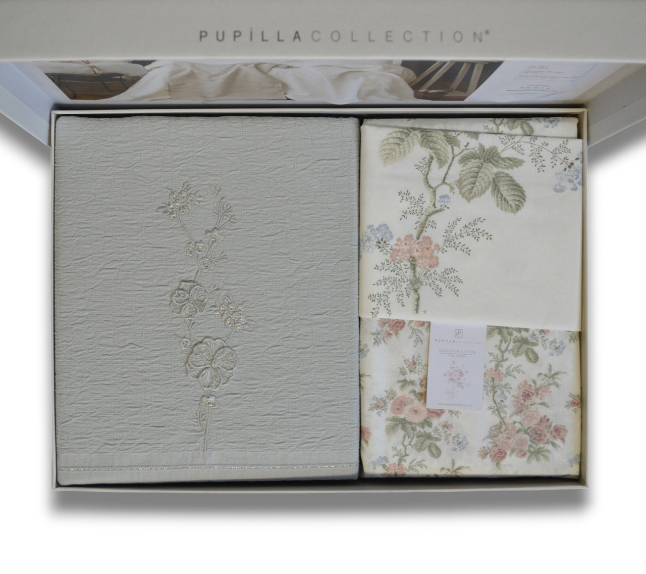 Комплект постельного белья с покрывалом Pupilla Elizabeth 220 x 240 см. Mint
